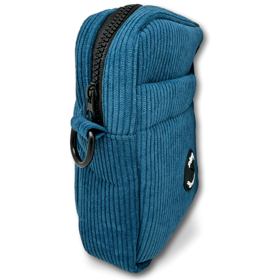 Bolso de paseo pana AZUL (sin cinta)
