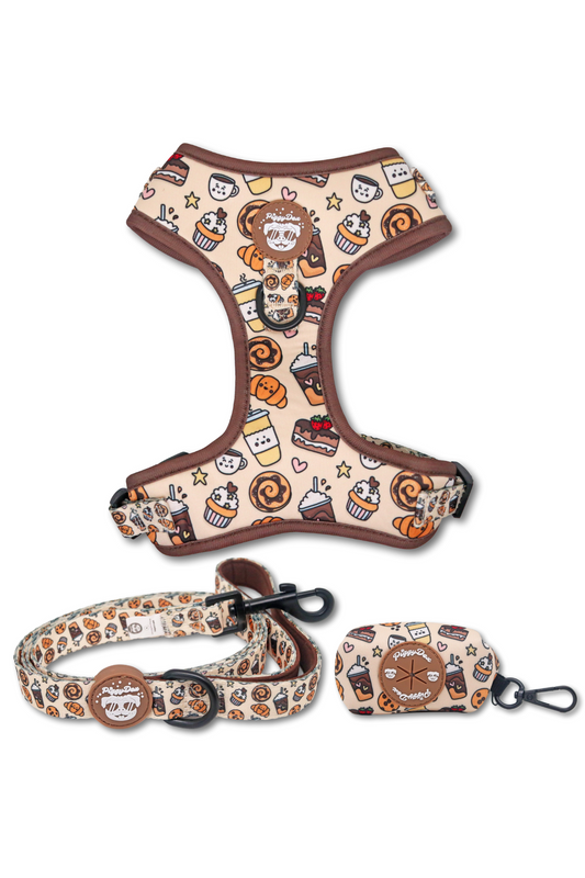 Pack harness + leash + poopbag holder DUNKIN DOGS