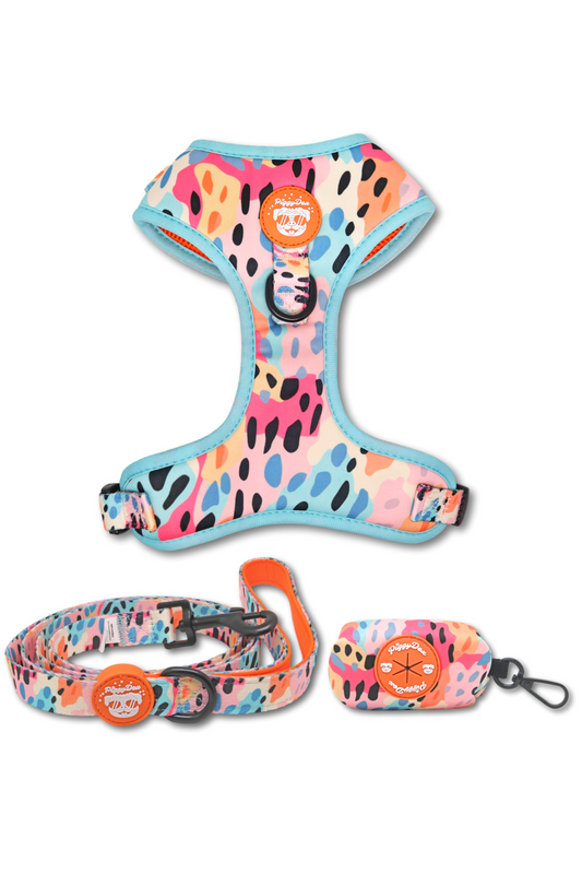 Pack harness + leash + poopbag holder WILD PRINT