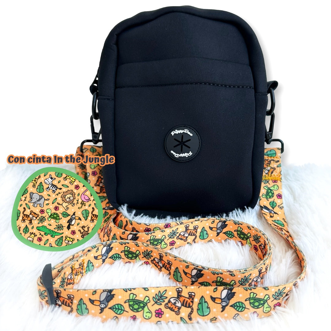 Bolso de paseo negro (con cinta)