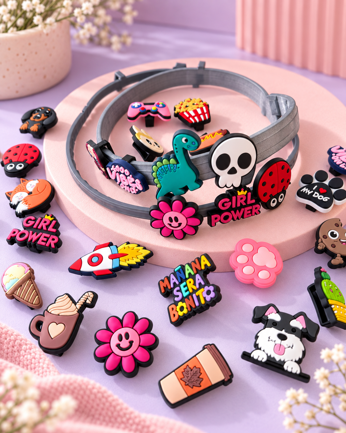 Decorative charms for Seresto collars - 28 designs