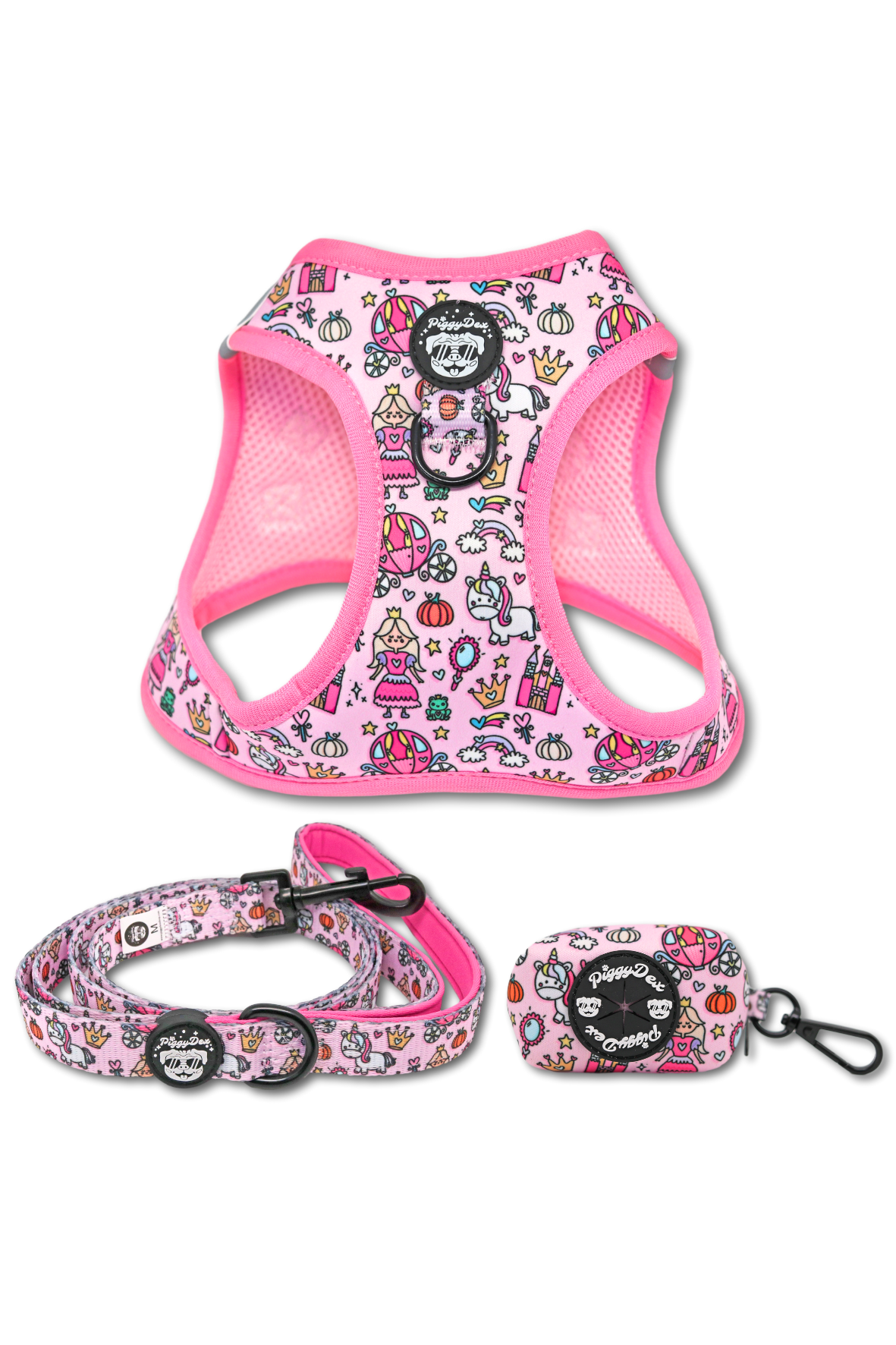 Pack arnés body + correa + portabolsas PRINCESS