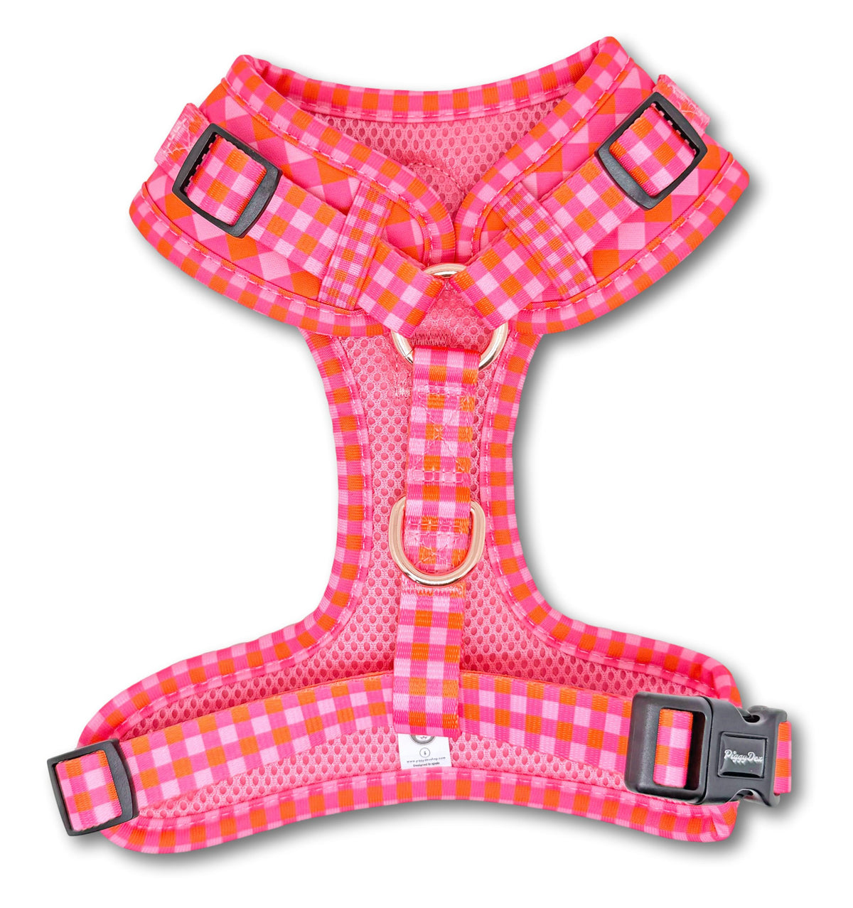 Adjustable harness VICHY PEACH