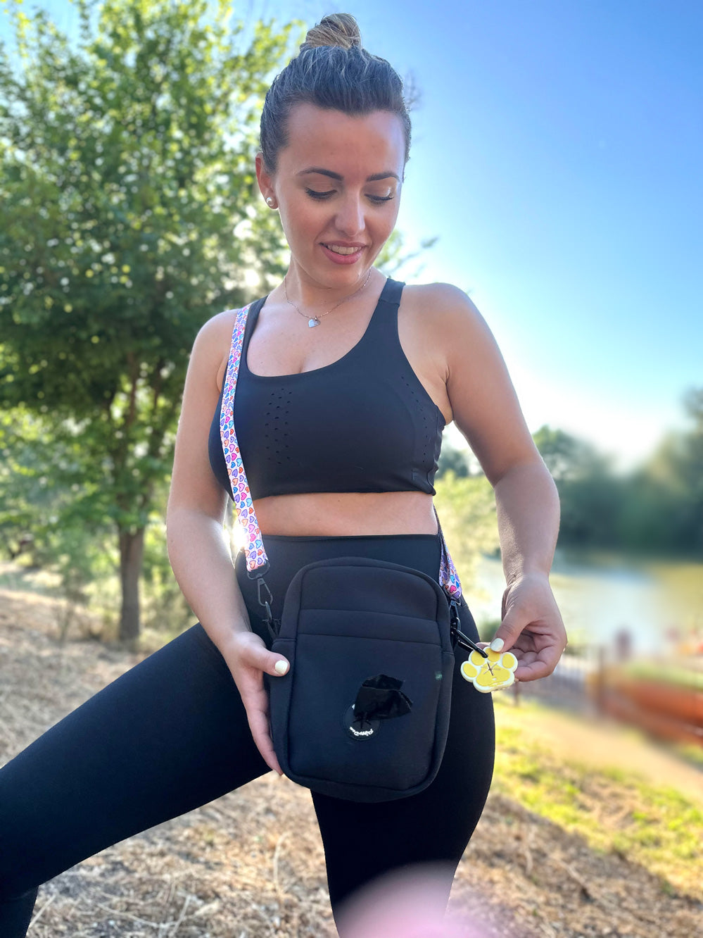 Bolso de paseo negro (con cinta)