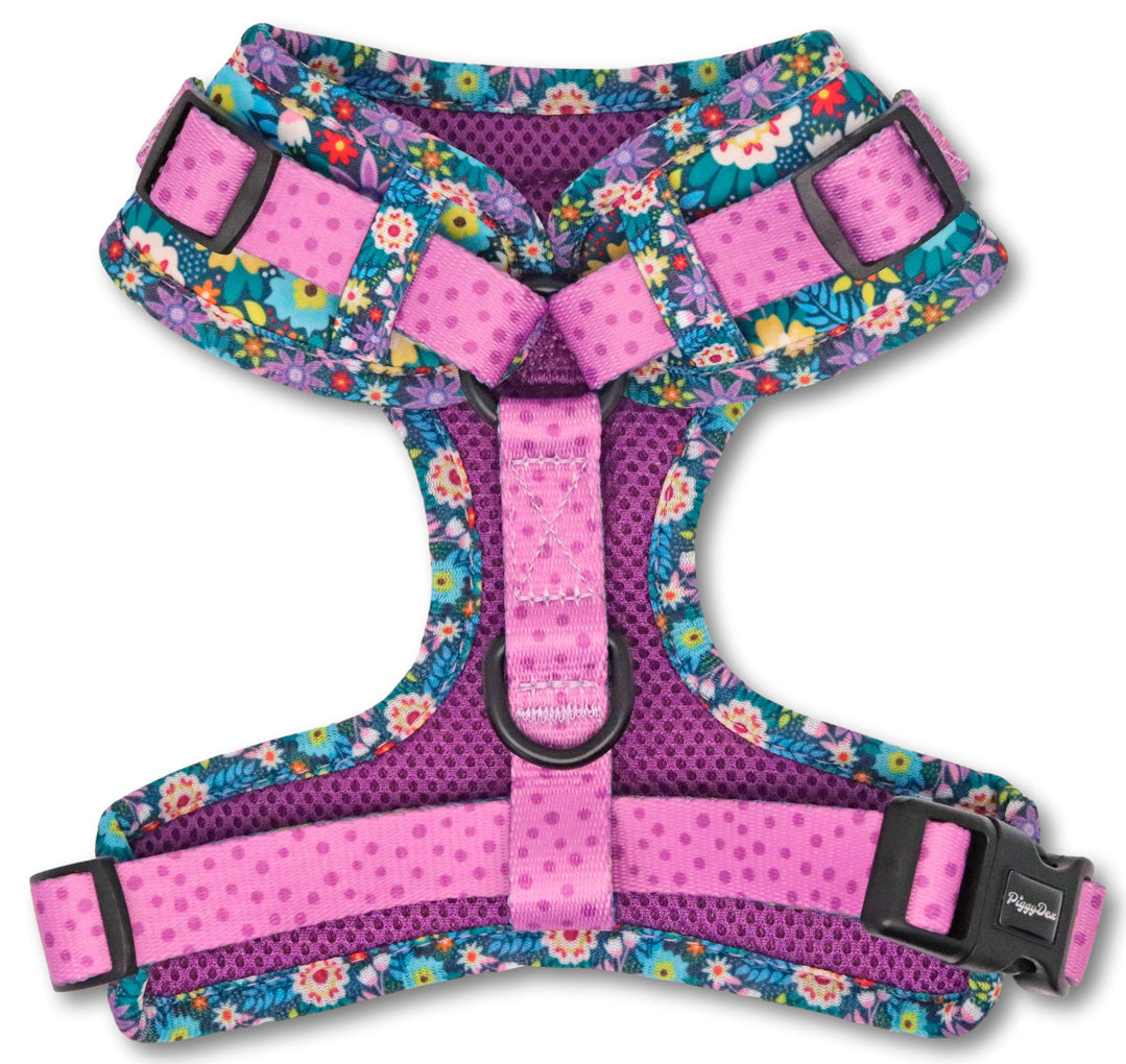 Pack Harness + leash + poopbag holder FLOWER FLOW
