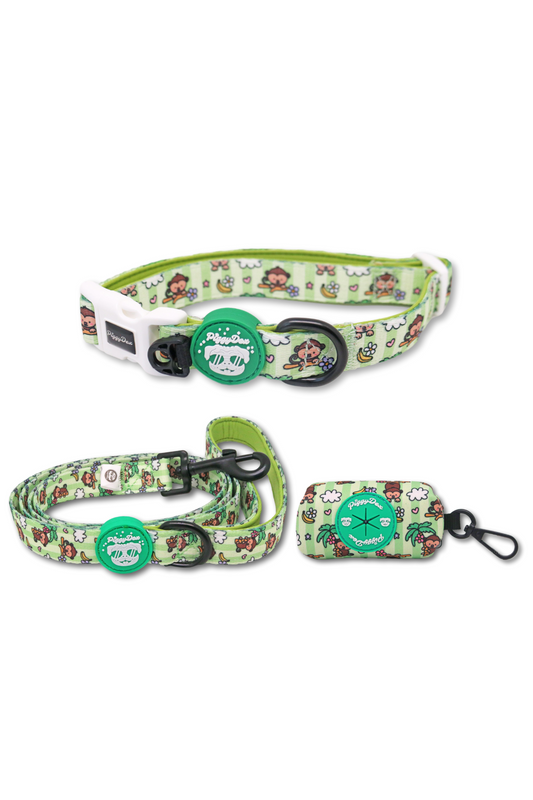 Pack collar + correa + portabolsas MONKEYS
