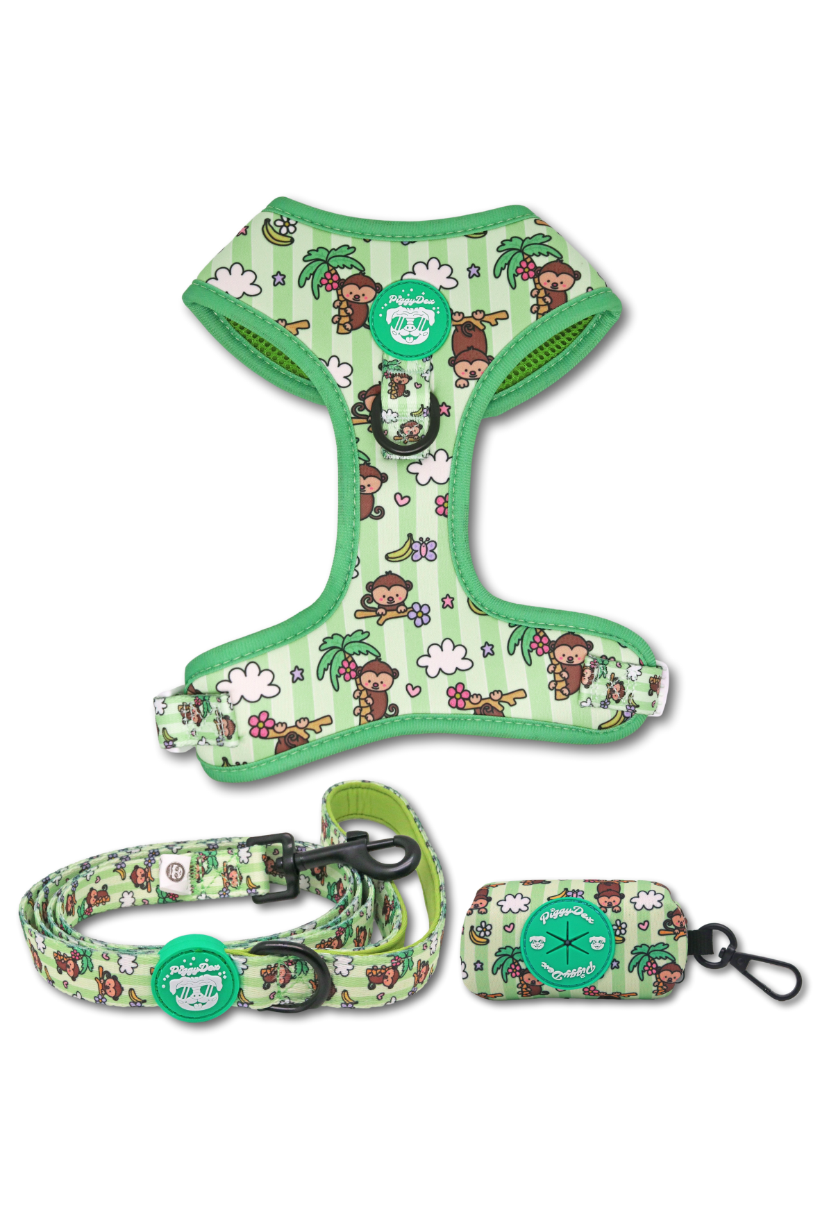 Pack harness + leash + poopbag holder DUNKIN DOGS