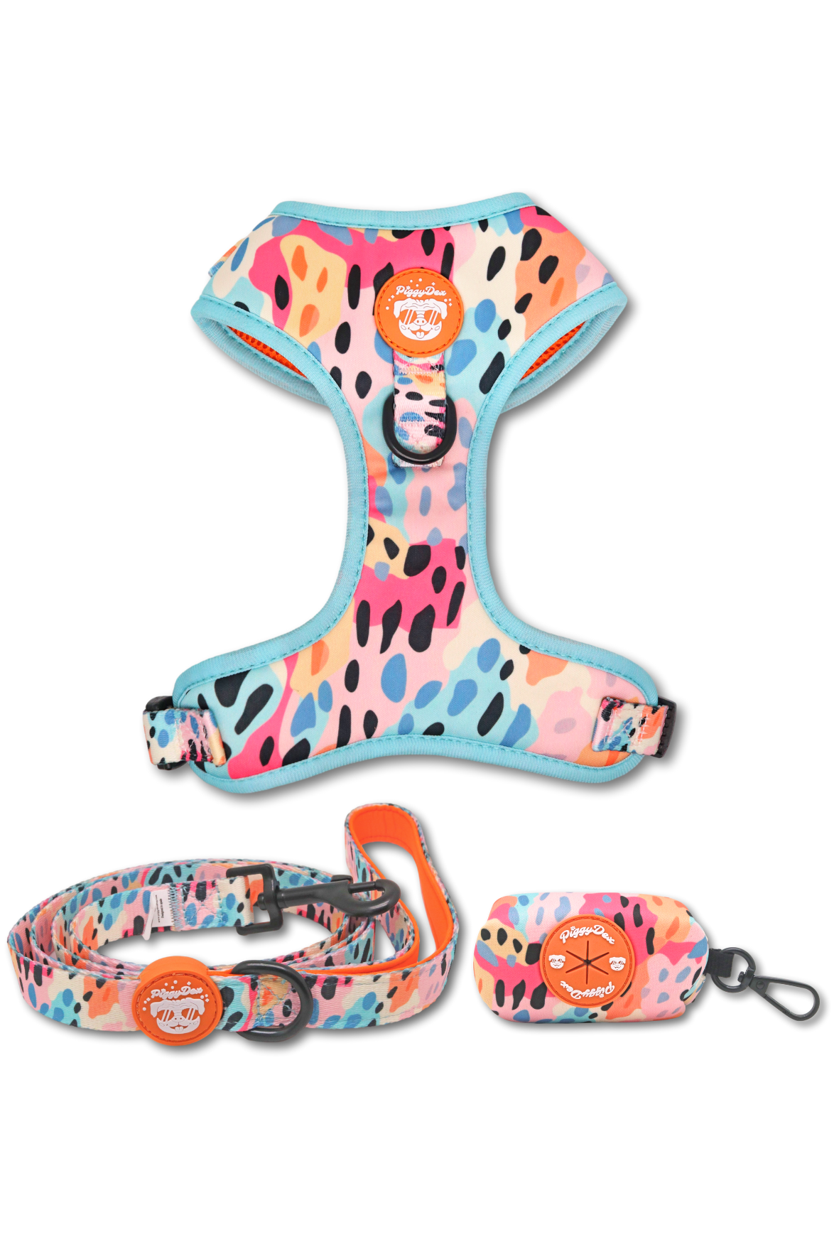 Pack harness + leash + poopbag holder DUNKIN DOGS