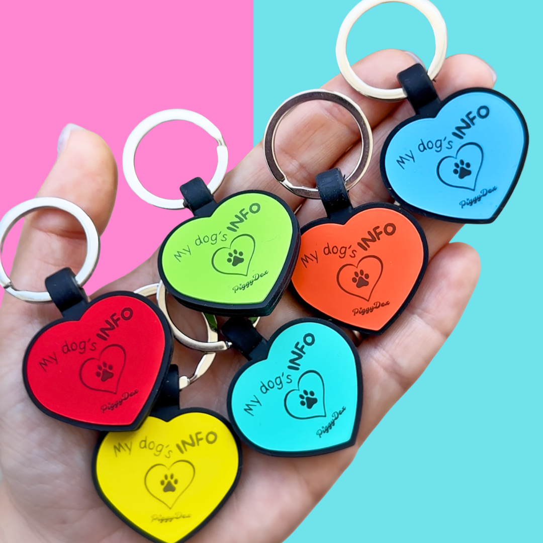 Chapa identificativa QR Corazón (6 colores)