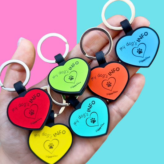 Chapa identificativa QR Corazón (6 colores)