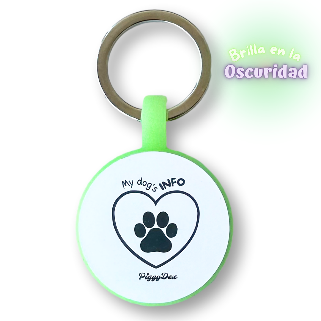 Chapa identificativa QR fluorescente (5 colores)