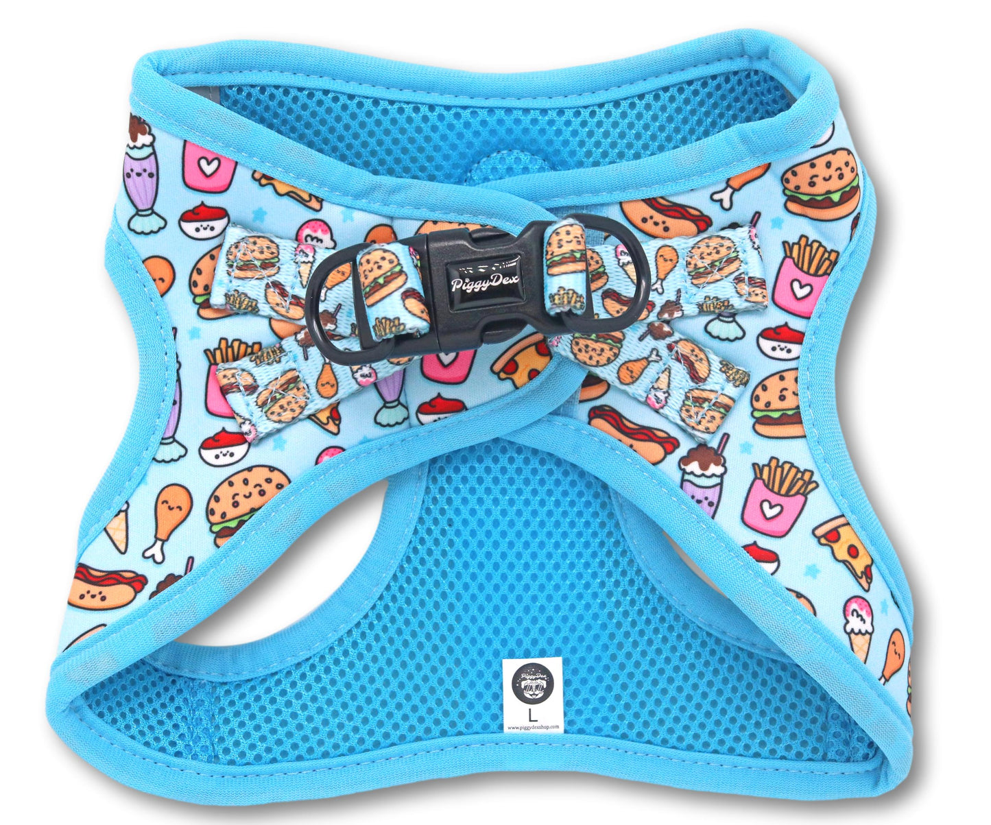 Step-in harness + leash + poopbag holder FOX & RAINBOWS