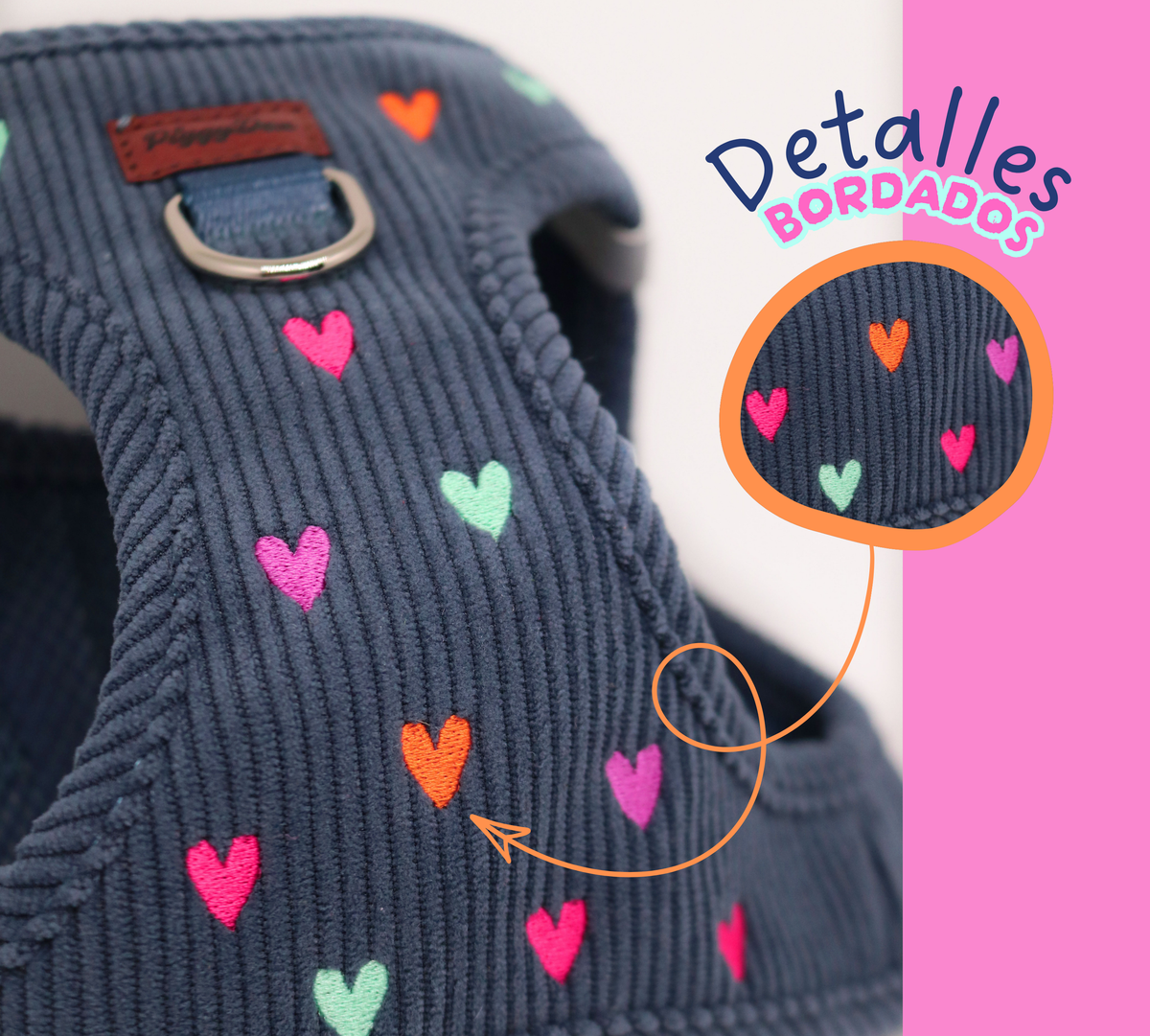 Step-in harness + leash + poopbag holder PANA LOVE