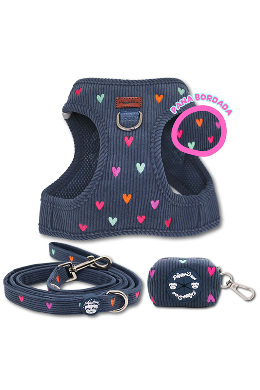 Pack arnés body + correa + portabolsas PANA LOVE