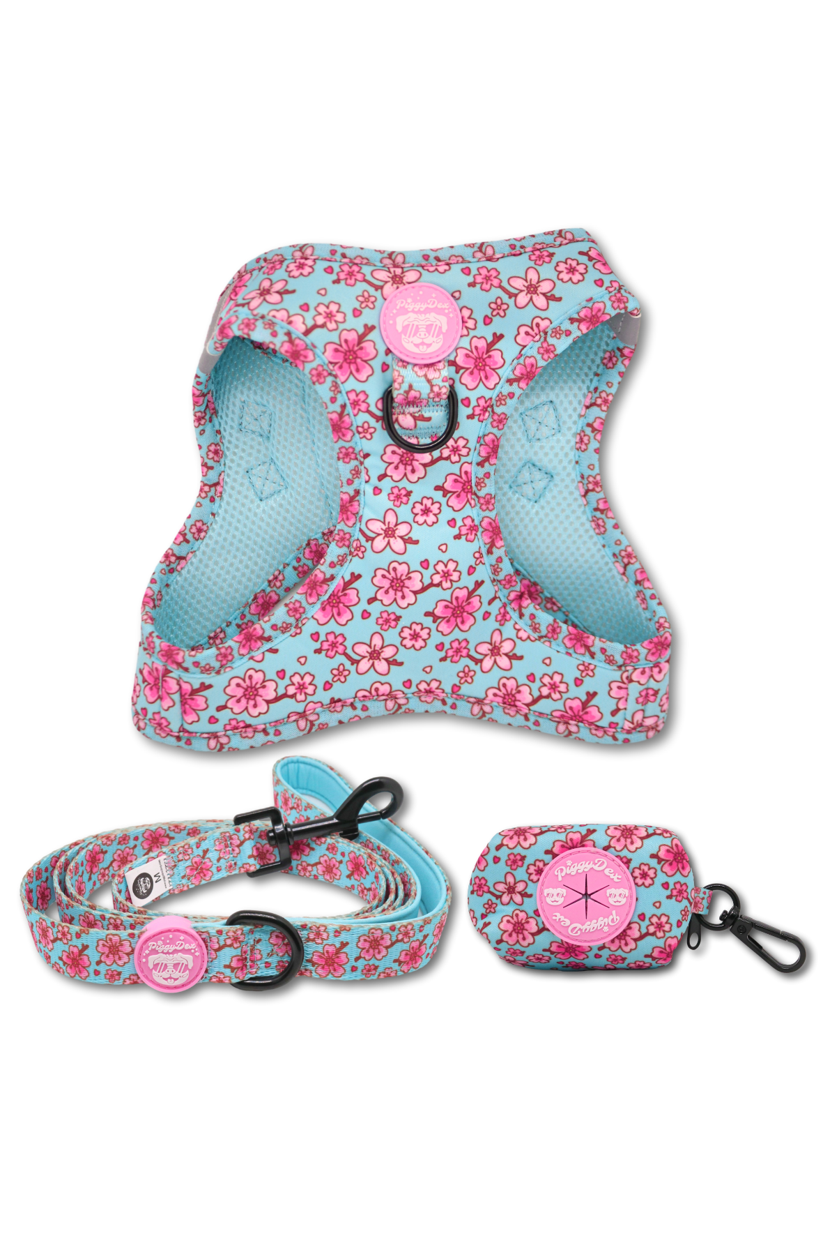 Pack arnés body + correa + portabolsas SAKURA